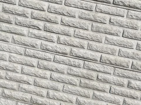 White brick wall, material, texture Stock Photos