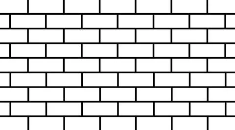 White Brick Wall Outline Background Stockillustratie