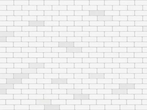 White brick wall pattern and texture illustration background Stock Illustration
