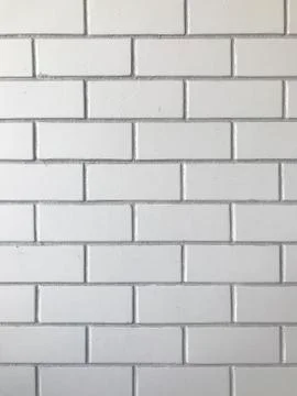 White brick wall pattern background. Stock Photos
