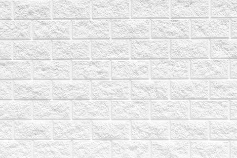 White brick wall pattern background for copy space and texture Stock Photos