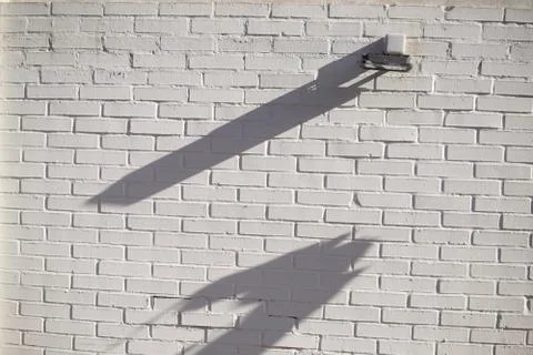 White brick wall pattern gray color of modern style design decorative uneven. Stock Photos