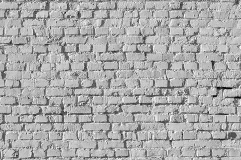 White brick wall pattern Foto stock