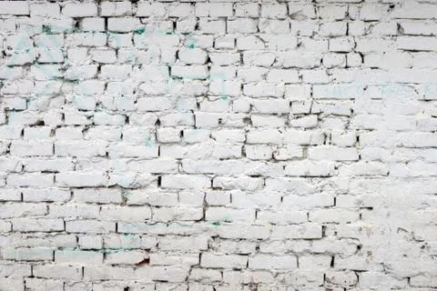 White brick wall pattern 스톡 사진