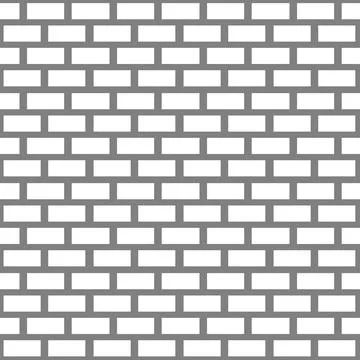 White brick wall pattern seamless Stock Illustration