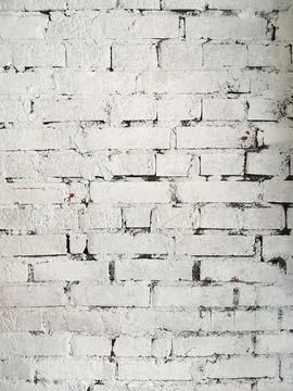 White brick wall, perfect as a background, square photograph Stock Photos