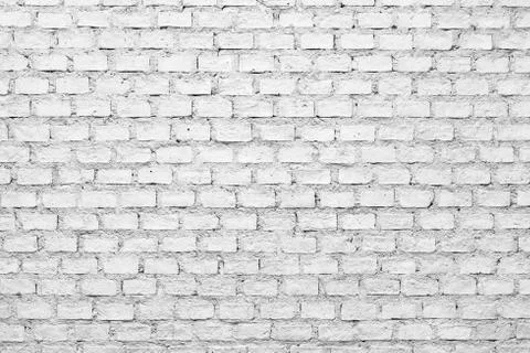A white brick wall Stock Photos