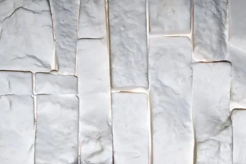 White brick wall plastic panel vertically oriented Stock Photos