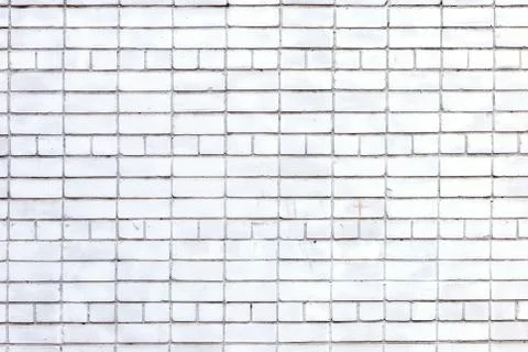 White brick wall, rustic texture, design vertical background. Stock Photos