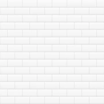 White brick wall seamless background. Illustrazione stock