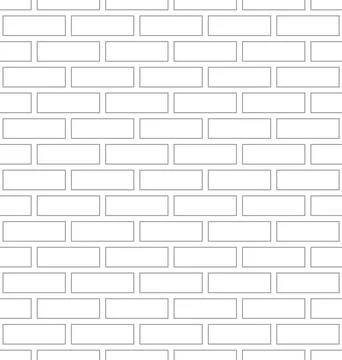 White brick wall seamless background. Brick pattern Stock Illustration