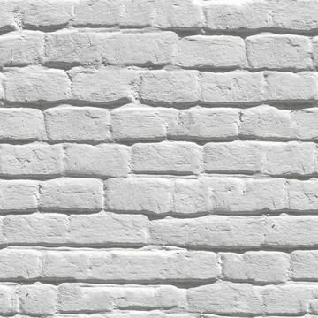 White brick wall seamless background - texture pattern for continuous replicate. Stock Photos