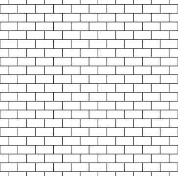 White Brick Wall Seamless Pattern Stock Illustration