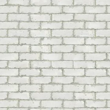 White Brick Wall. Seamless Texture. Foto stock