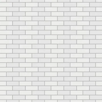White brick wall seamless vector pattern. Stock Illustration
