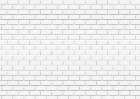 White brick wall in subway tile pattern. Vector illustration. Illustrazione stock