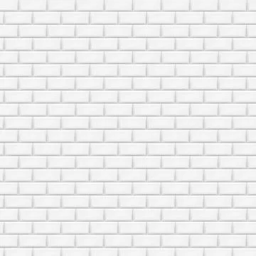 White brick wall in subway tile pattern. Vector illustration. Stock Illustration