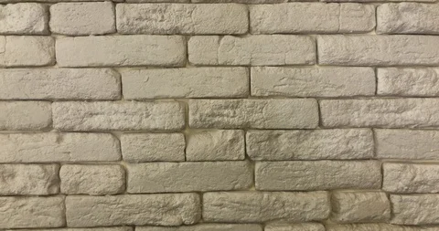 White brick wall texture background for looping Vidéo 104995566