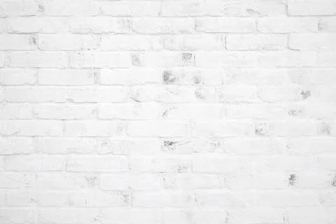 White brick wall texture background, interior design background, wallpaper Stock Photos