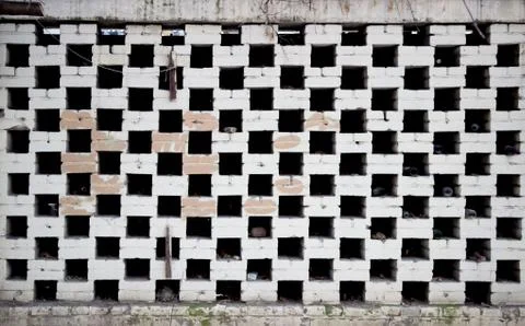 White brick on the wall texture background. geometric shape in the form of re 스톡 사진