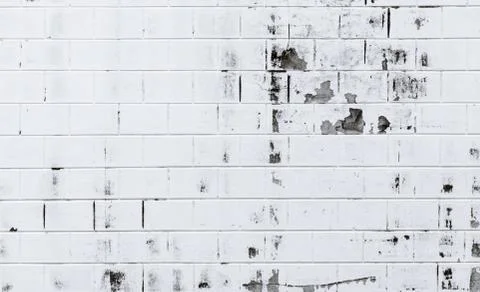 White brick wall texture background with space for text. Old white brick wall Stock-Fotos