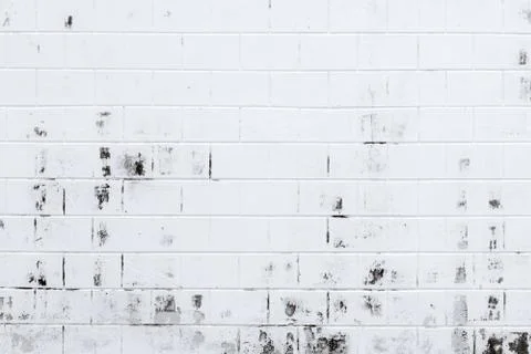 White brick wall texture background with space for text. Old white brick wall 스톡 사진