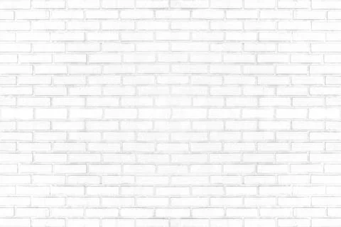 White brick wall texture for background or wallpaper. Abstract interior decor Stock Photos