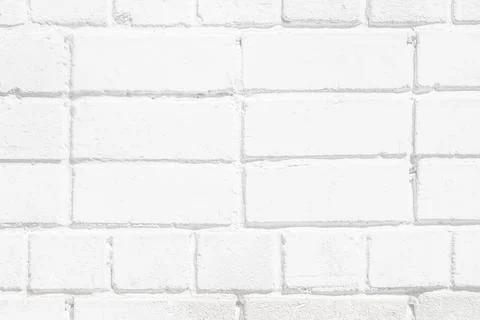 White brick wall texture for background, brickwork Stock Photos