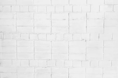 White brick wall texture for background, brickwork Stock Photos