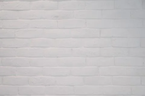 White brick wall texture background, interior design Stock Photos