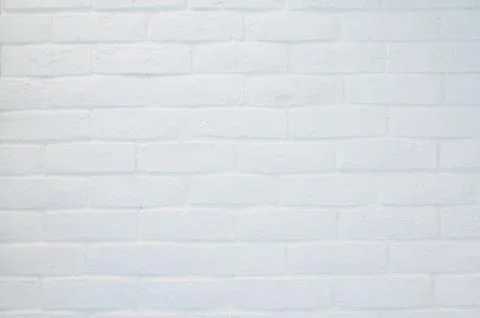 White brick wall texture background, interior design Stock Photos