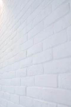 White brick wall texture background, interior design Stock Photos