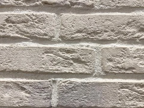 White brick wall texture background Stock Photos