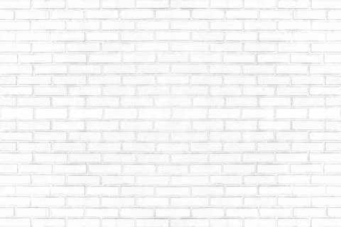 White brick wall texture for background or wallpaper. Abstract interior decor Stock Photos