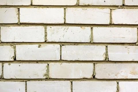 White brick wall texture. close up Stock Photos