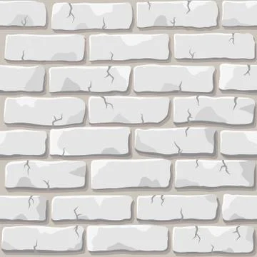 White brick wall texture Stock Illustration