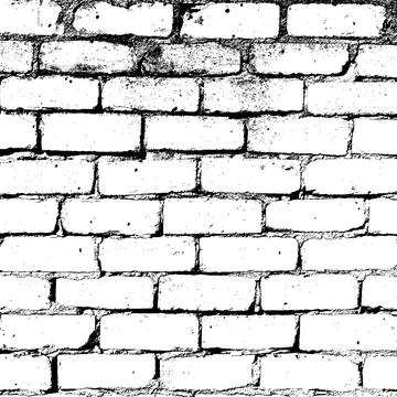 White Brick Wall Texture Stock Illustration