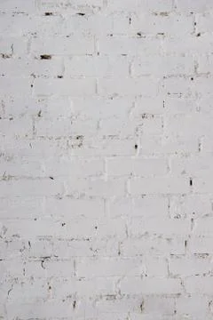 White brick wall for texture or background Stock Photos