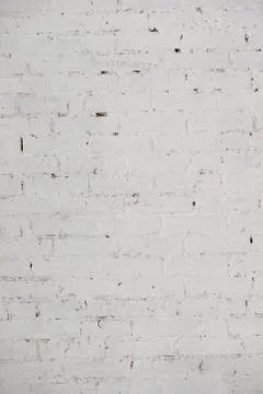 White brick wall for texture or background Stock Photos