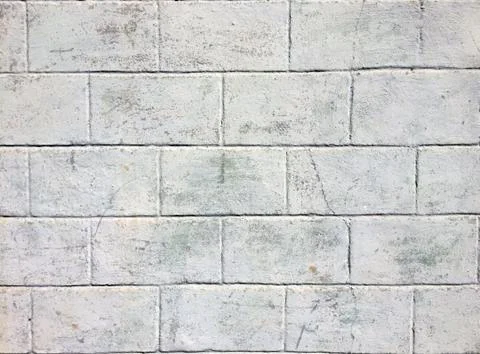 White brick wall texture or background Stock Photos