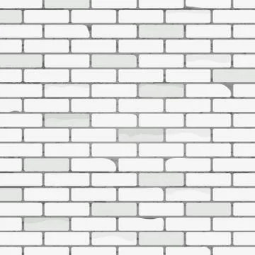 White Brick Wall texture pattern. Abstract background with old brick, stone Stock Illustration