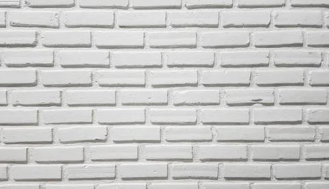 White brick wall texture Stock Photos