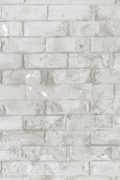 White brick wall texture Stock Photos