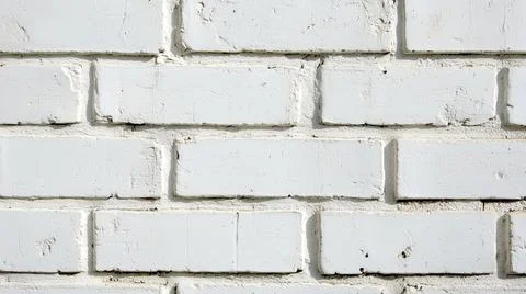White brick wall texture Stock Photos