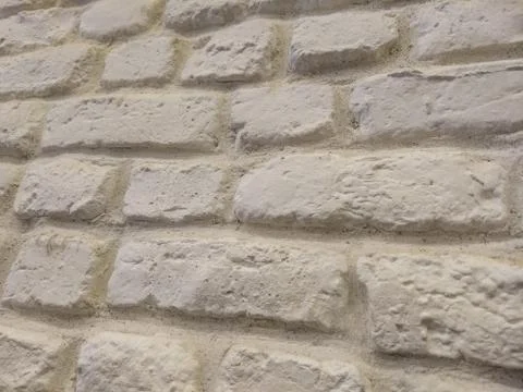 White brick wall texture, retro design brick wall surface Stock Photos
