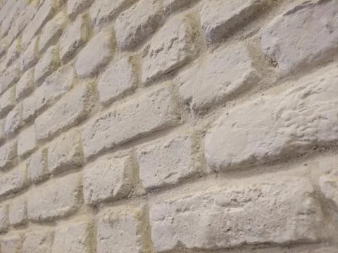 White brick wall texture, retro design brick wall surface Stock Photos