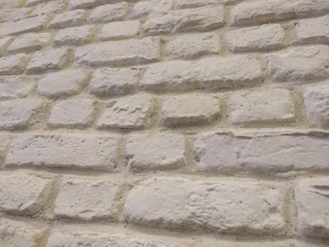 White brick wall texture, retro design brick wall surface Stock Photos