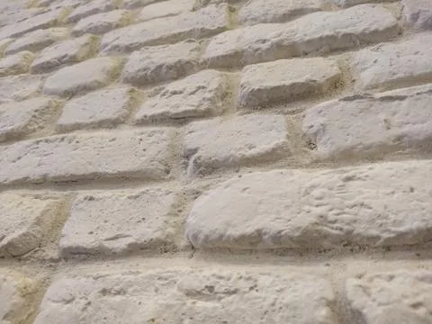 White brick wall texture, retro design brick wall surface Stock Photos