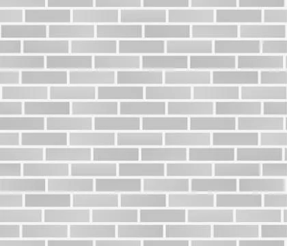 White brick wall texture. Seamless brick wall pattern. Vector illustration Illustrazione stock