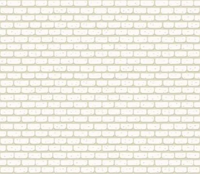 White brick wall texture seamless vector illustration Stock Illustration
